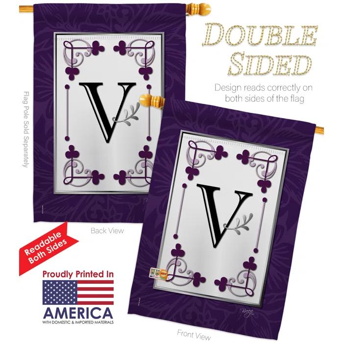 Double Sided 40'' H x 28'' W Polyester Flag Set