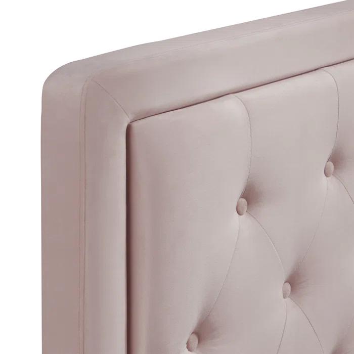 Elle Decor Amery Elle Décor Diamond Stitched Tufted Headboard with Padded Button-Tufting