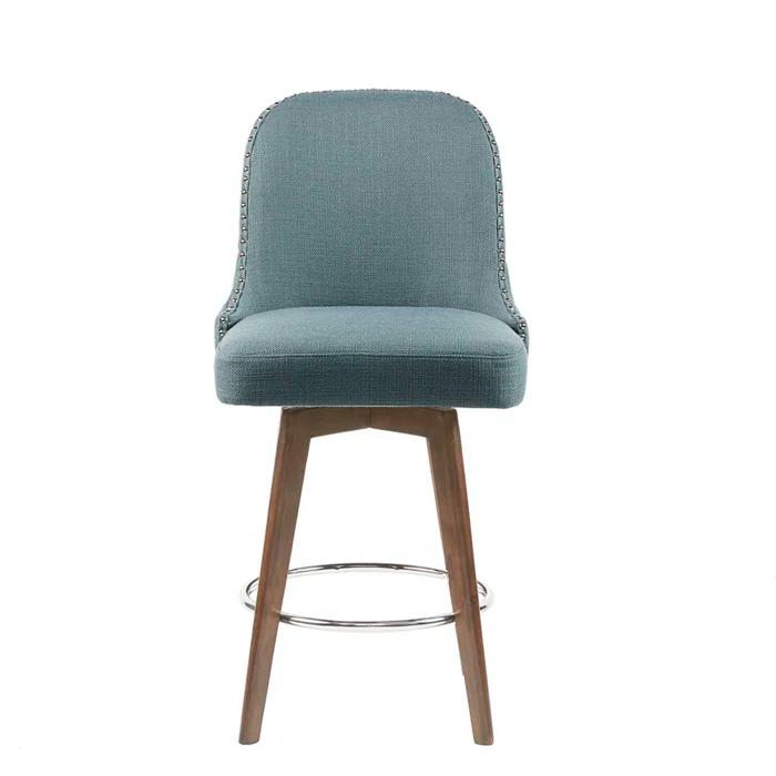 Philippa Button Tufted Stool with Swivel Seat