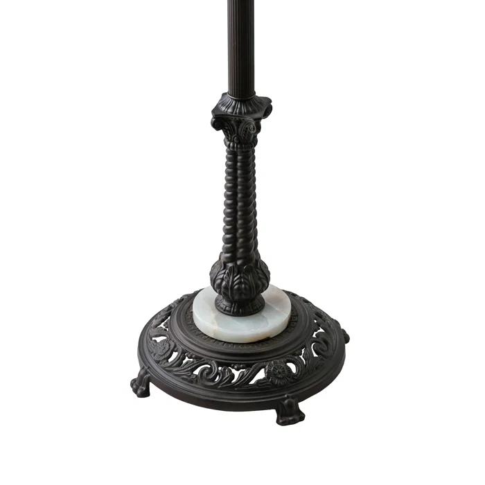 228851 Meyda 62" High Tiffany Hanginghead Dragonfly Floor Lamp