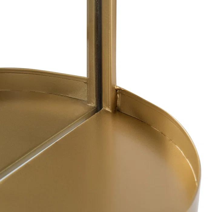 Lumi Metal Flat Mirror with Shelves