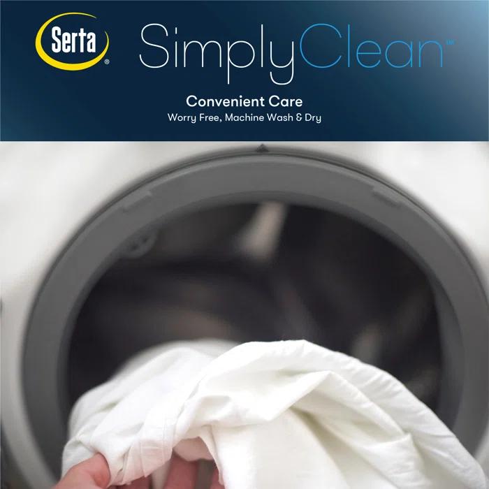 Serta Simply Clean Antimicrobial 3 Piece Duvet Cover Set