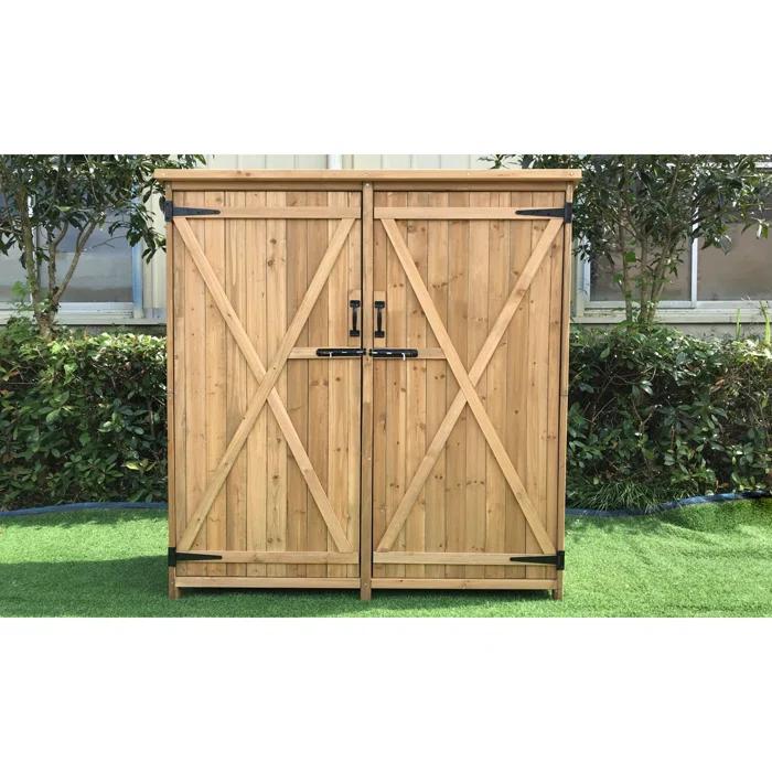Hanover 5 ft. W x 1 ft. 5 in. D Solid Wood Storage Shed