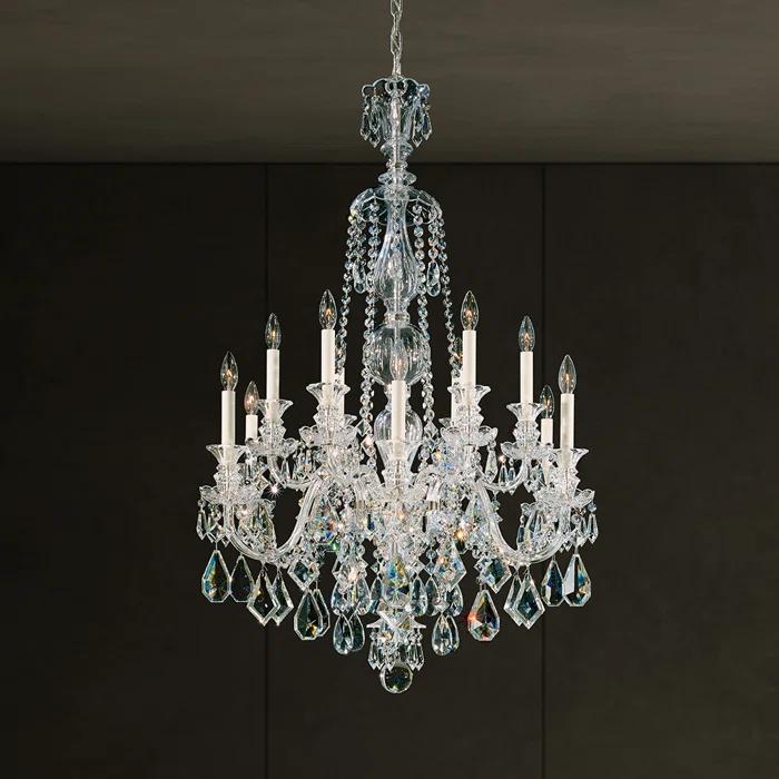 Hamilton 12 - Light Glass Classic / Traditional Chandelier