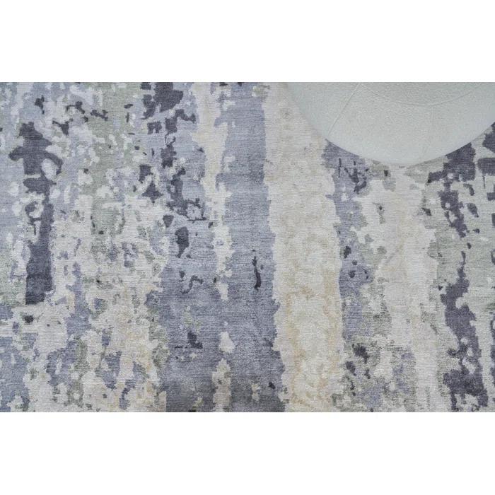 Bamboo Silk Abstract Area Rug