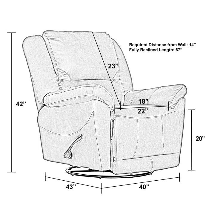 Cole Upholstered Swivel Glider Recliner