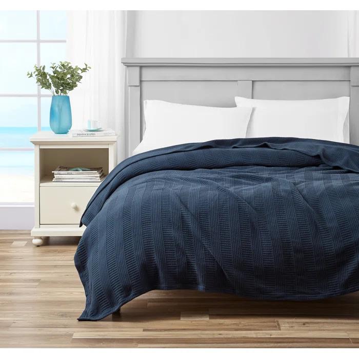 Nautica Rope Stripe Cotton Blanket