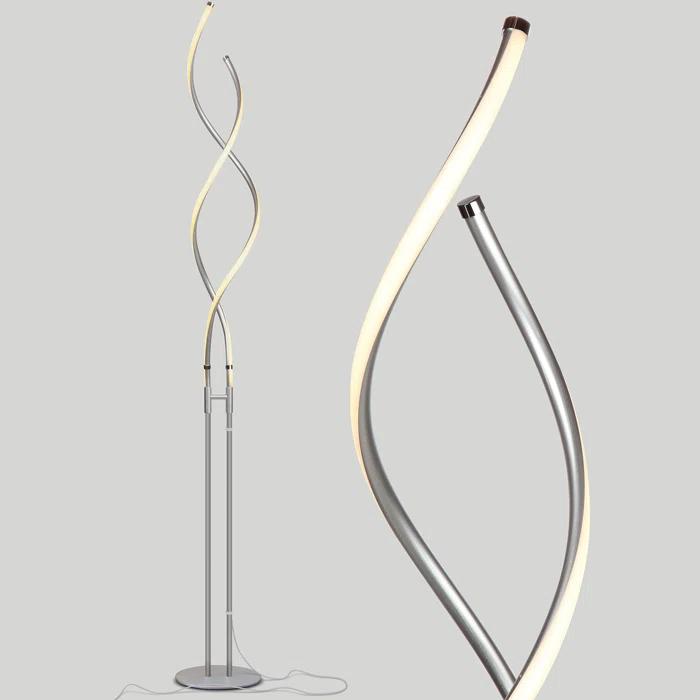 Brightech Embrace 60 in. Industrial 2-Light LED Energy Efficient Floor Lamp