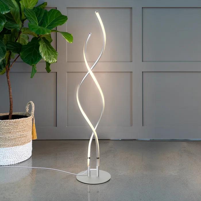 Brightech Embrace 60 in. Industrial 2-Light LED Energy Efficient Floor Lamp