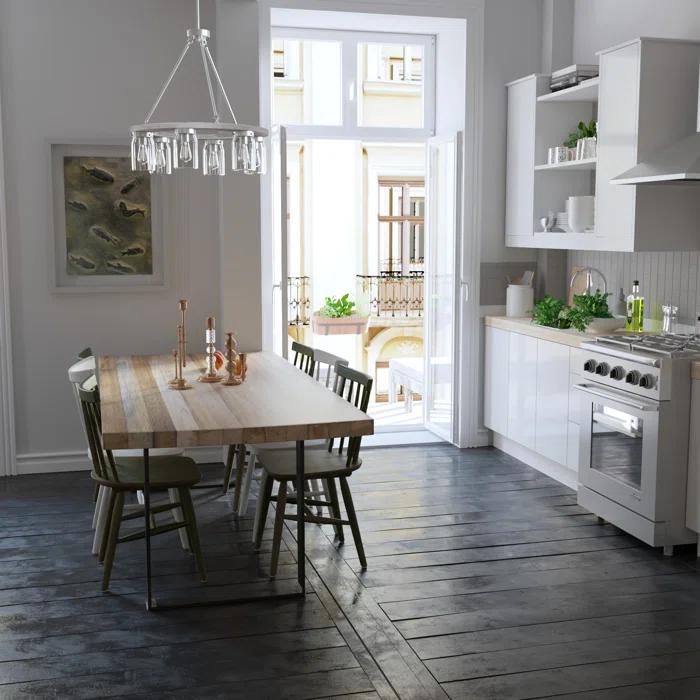 Devon Park 6 - Light Unique / Statement Wagon Wheel Chandelier