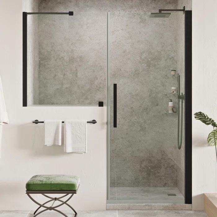 Endless Pasadena 59" W x 72" H Buttress Alcove Shower Kit, Door, Panel, Shelves