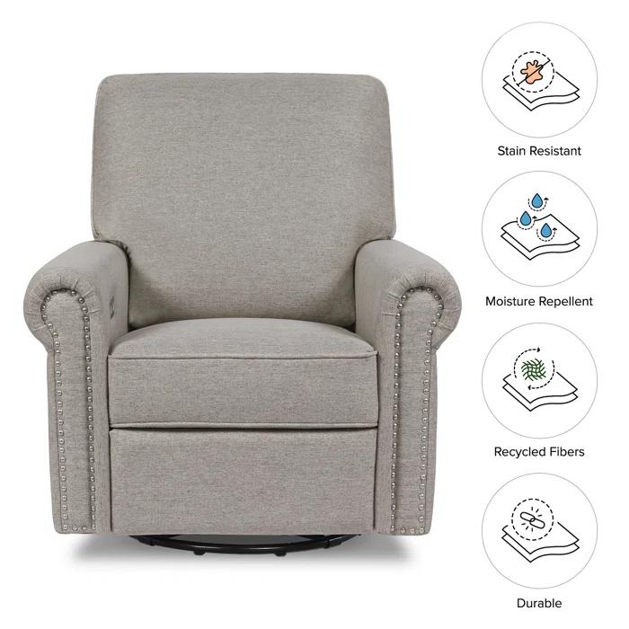 Namesake Linden Electronic Recliner and Swivel Glider in Eco-Performance Fabric with USB port & Reviews | Birch Lane