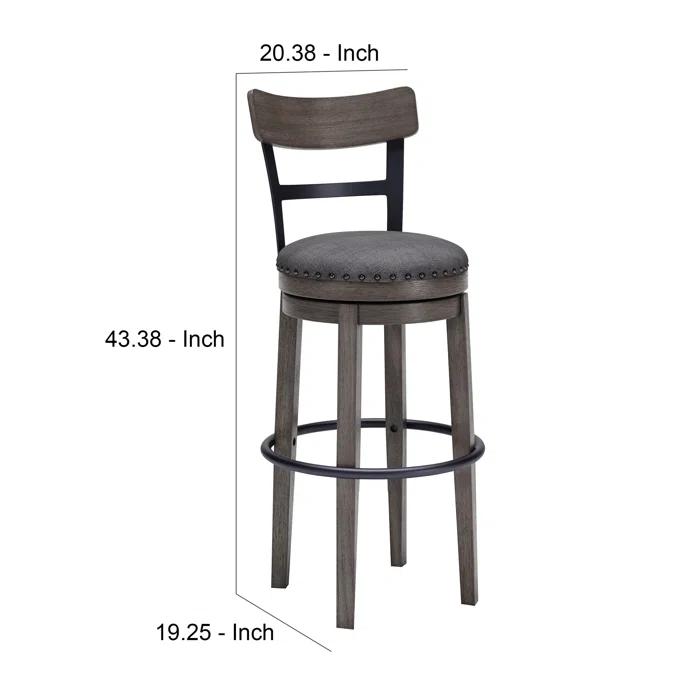 Red Barrel Studio® Obdulio Swivel Upholstered Counter Stool