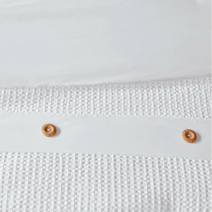 Marcus 3 Piece Cotton Waffle Weave Duvet Cover Set