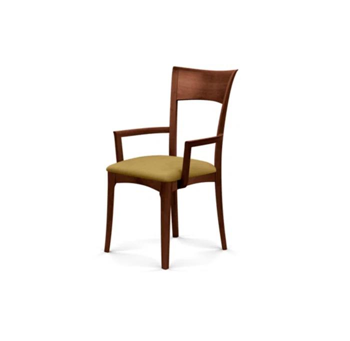 Ingrid 19.25'' H Upholstered Cherry Armchair