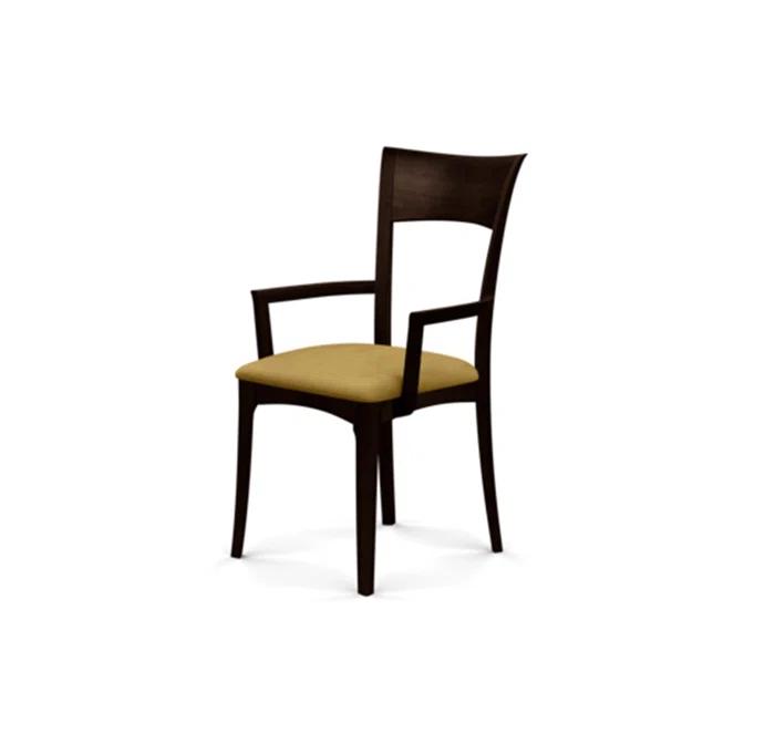 Ingrid 19.25'' H Upholstered Cherry Armchair