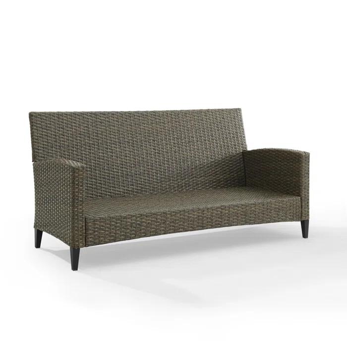 Rockport 77.13'' Polyethylene (PE) Wicker Outdoor Patio Sofa