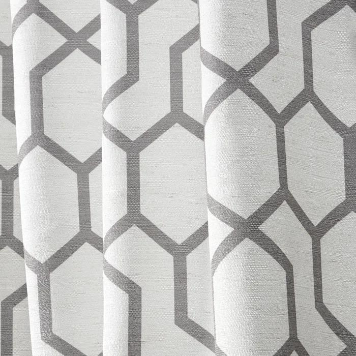 Nicole Miller Nicole Miller Hexa Geometric Print Hidden Tab/Rod Pocket Top Light Filtering Curtain Panel Pair (Set of 2)