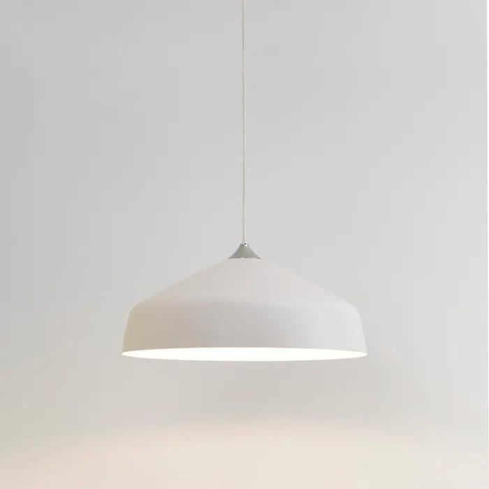 Crystal Embellished Matt White LED Pendant Light for Indoor Spaces