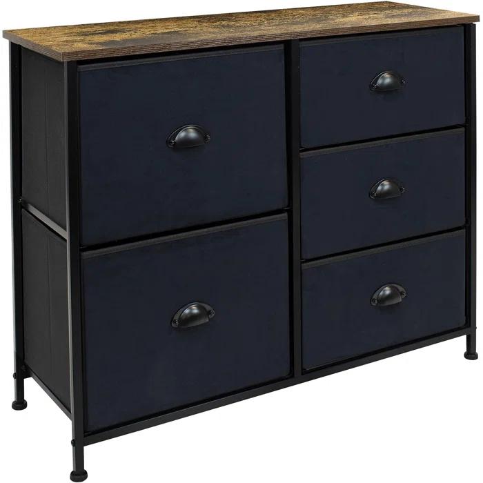 Sorbus Sorbus 5 Drawers Dresser with Steel Frame and Wood Top