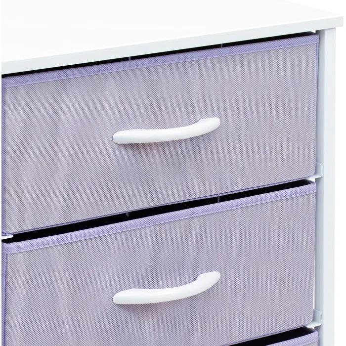 Sorbus Sorbus 3 Drawers Nightstand with Steel Frame, Wood Top & Fabric Bins