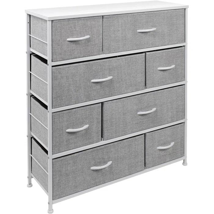Sorbus Sorbus 8 Drawers Dresser with Steel Frame and Wood Top