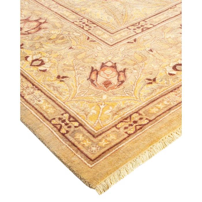 Eclectic, One-of-a-Kind Hand-Knotted Area Rug - Ivory, 9' 2" x 11' 9"