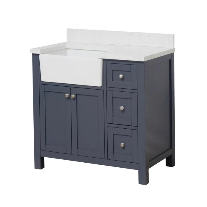 Red Barrel Studio® Yorkshire 36" Single Bathroom Vanity Set & Reviews | Wayfair