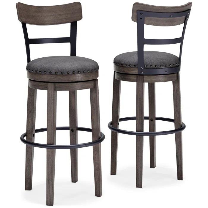 Red Barrel Studio® Obdulio Swivel Upholstered Counter Stool