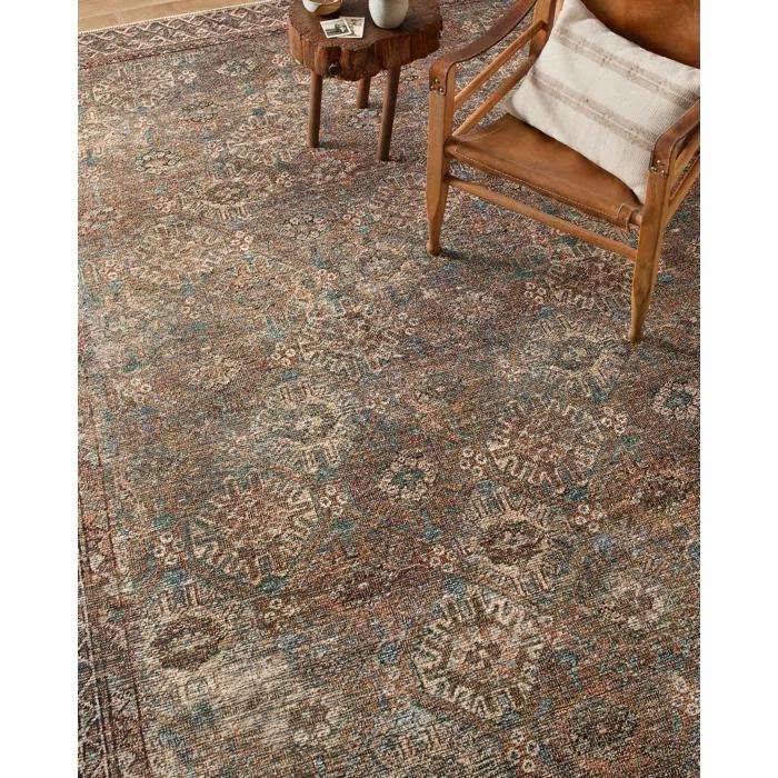 Amber Lewis x Loloi Amber Lewis x Loloi Billie Aqua / Rust Area Rug