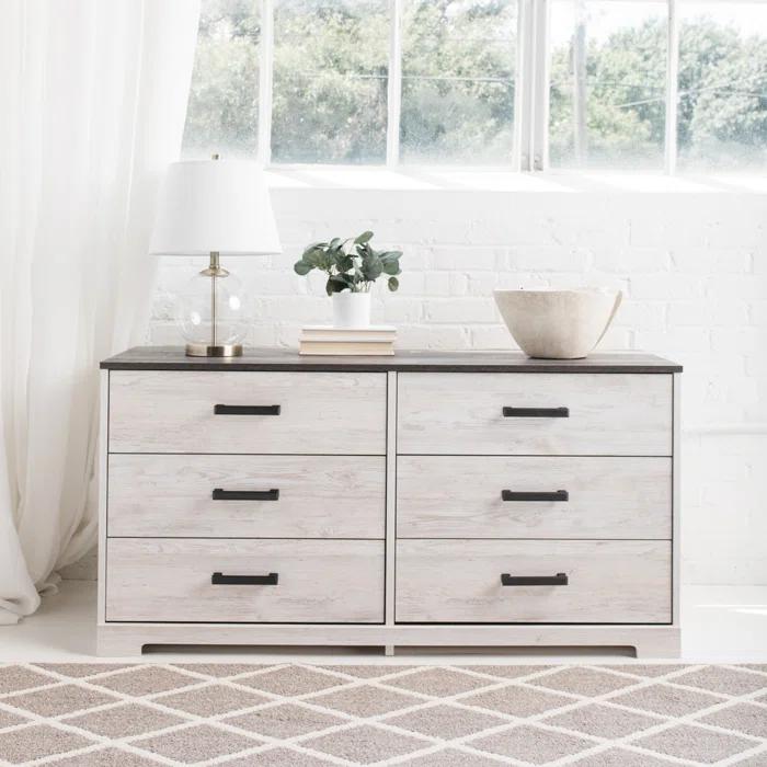 Loon Peak® Keicha Two Toned 6 Drawer Dresser