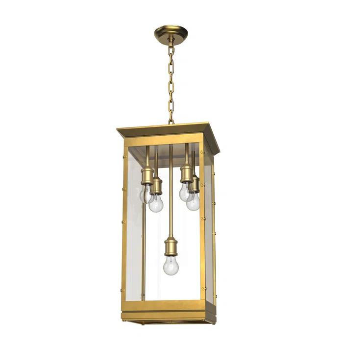 Alora Lighting Douglas 5 - Light Lantern Square / Rectangle Chandelier