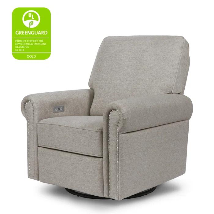 Namesake Linden Electronic Recliner and Swivel Glider in Eco-Performance Fabric with USB port & Reviews | Birch Lane