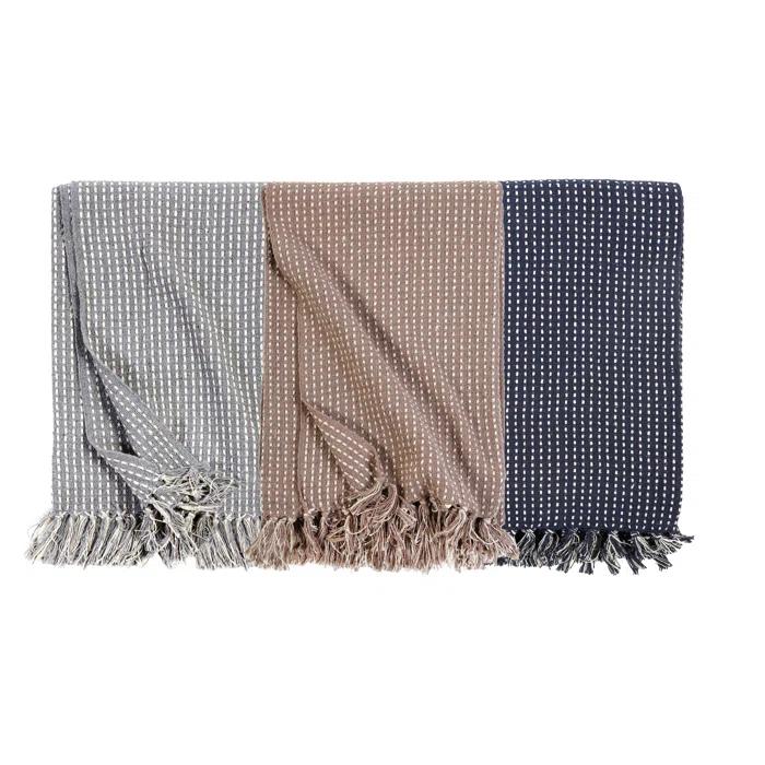 Jasper Cotton Oversized Throw by Pom Pom at Home - Taupe