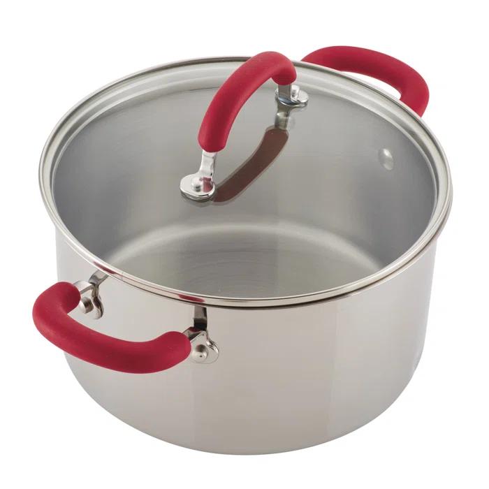 Rachael Ray Rachael Ray Create Delicious Stainless Steel Cookware Induction Pots and Pans Set, 10 Piece