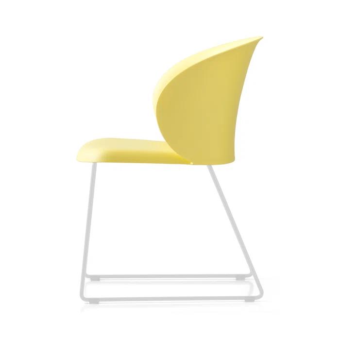 Tuka Armchair with Sled Base and Plastic Seat