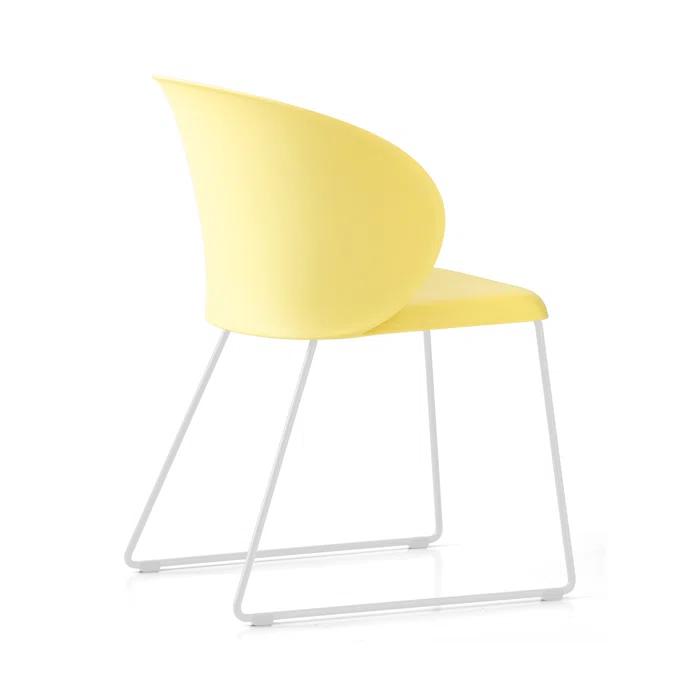 Tuka Armchair with Sled Base and Plastic Seat