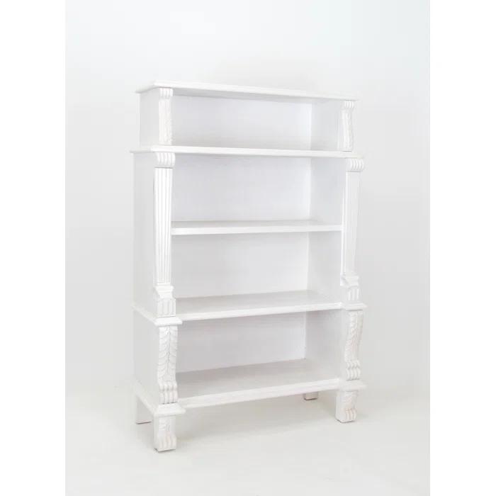 WaybornHomeFurnishings 5693W Classic Bookcase - Whitewash