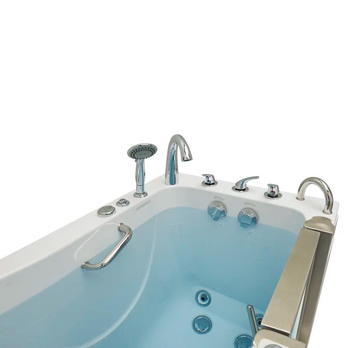 Royal 32"x52" Acrylic Hydro Massage Walk-In Bathtub, Heated Seat, Fast Fill Faucet, 2" Dual Drain