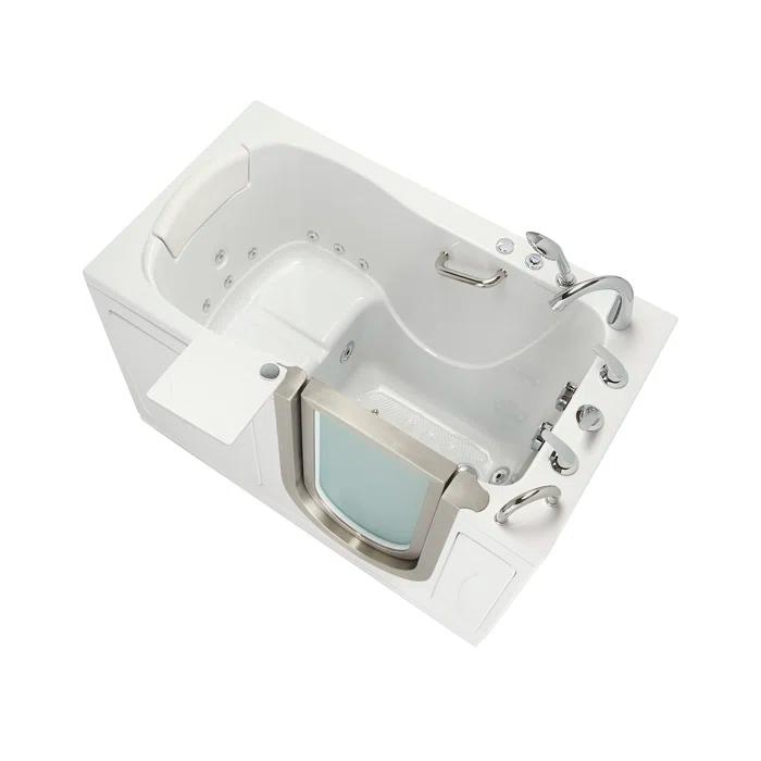 Royal 32"x52" Acrylic Hydro Massage Walk-In Bathtub, Heated Seat, Fast Fill Faucet, 2" Dual Drain