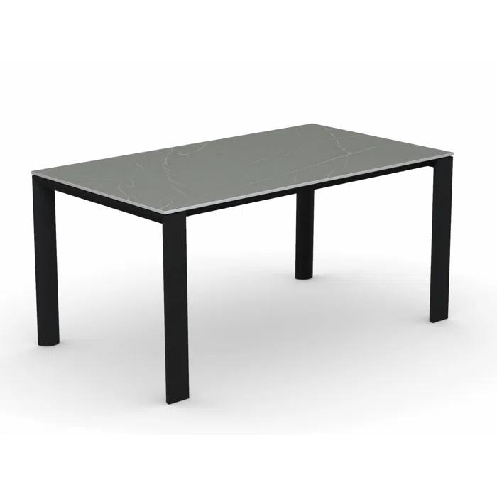 Dorian Extending Outdoor Dining Table with Metal Frame