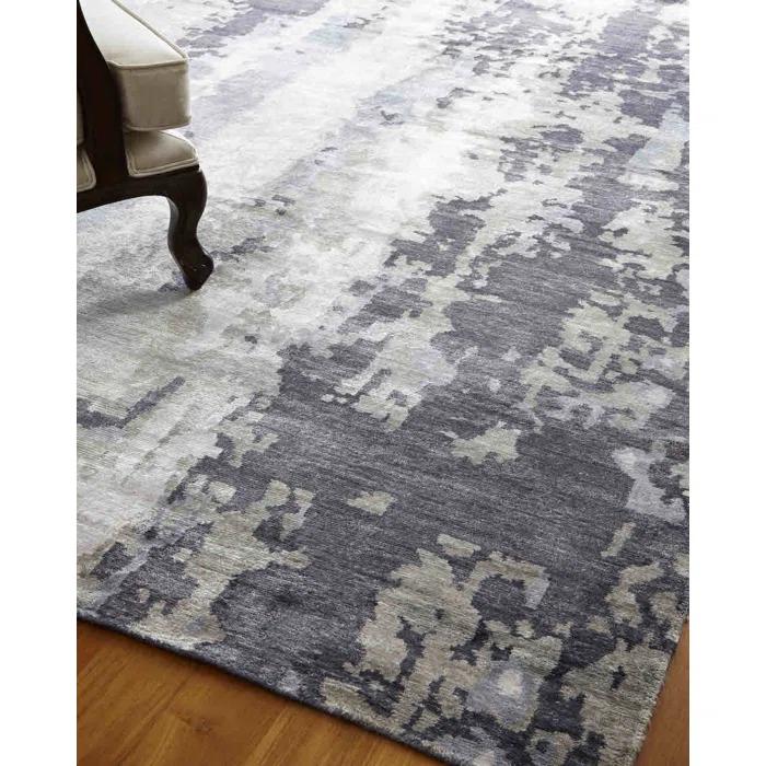 Bamboo Silk Abstract Area Rug
