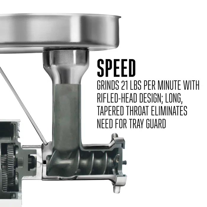 Weston Pro Series Stainless Steel Electric Meat Grinder with Sausage Stuffer