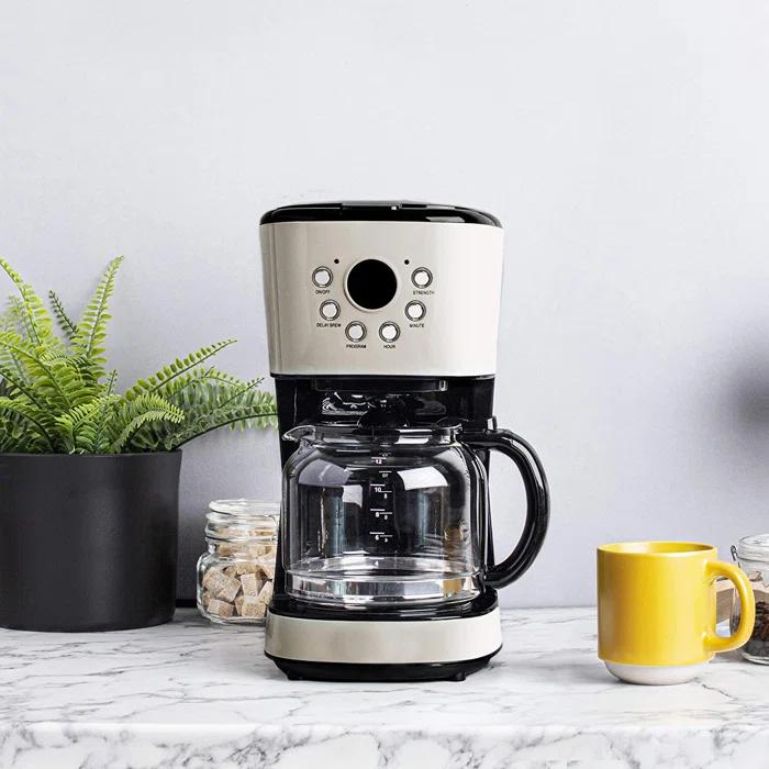 HADEN Putty Beige Programmable Drip Coffee Maker