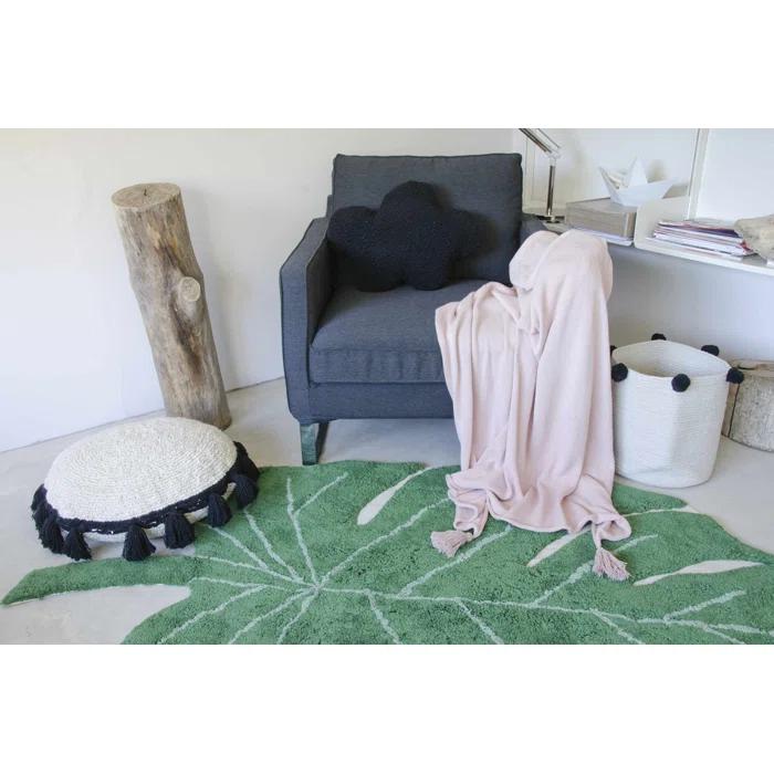 Lorena Canals Circle Tassels Cotton Blend Reversible Throw Pillow