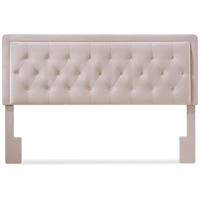Elle Decor Amery Elle Décor Diamond Stitched Tufted Headboard with Padded Button-Tufting