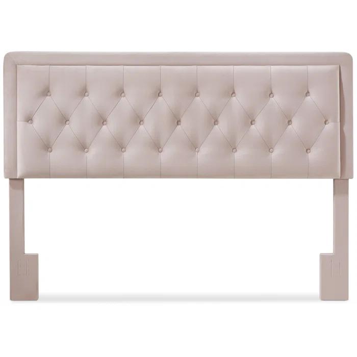Elle Decor Amery Elle Décor Diamond Stitched Tufted Headboard with Padded Button-Tufting