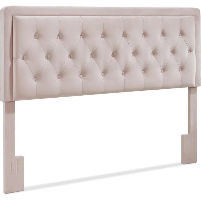 Elle Decor Amery Elle Décor Diamond Stitched Tufted Headboard with Padded Button-Tufting