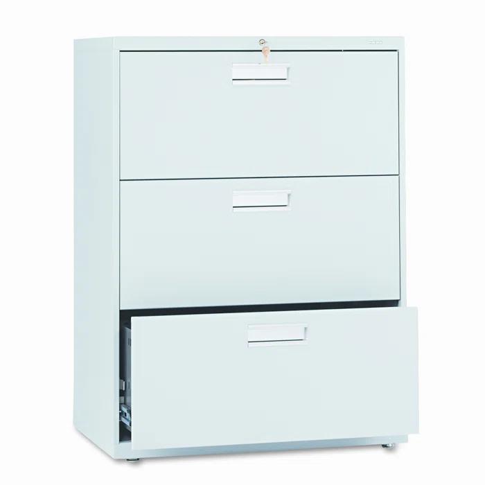 HON Brigade 600 Series 3-Drawer Lateral Filing Cabinet