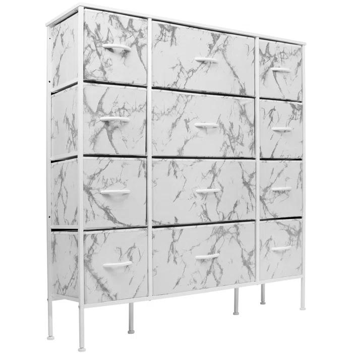Sorbus Sorbus 12 Drawers Dresser with Steel Frame and Wood Top